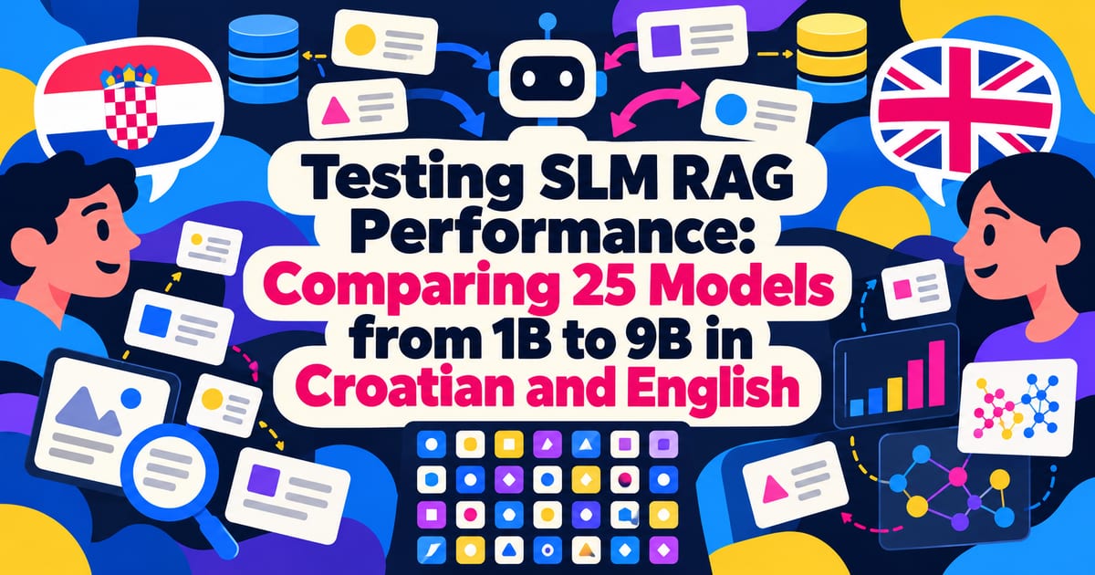 Testirao sam RAG performanse SLM-ova: usporedba 25 modela od 1B do 9B na hrvatskom i engleskom
