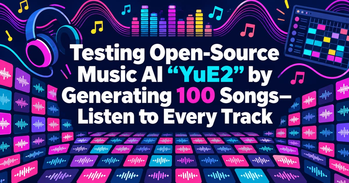 Generirali smo i testirali 100 pjesama s open-source AI-jem za skladanje YuE2 — preslušajte sve