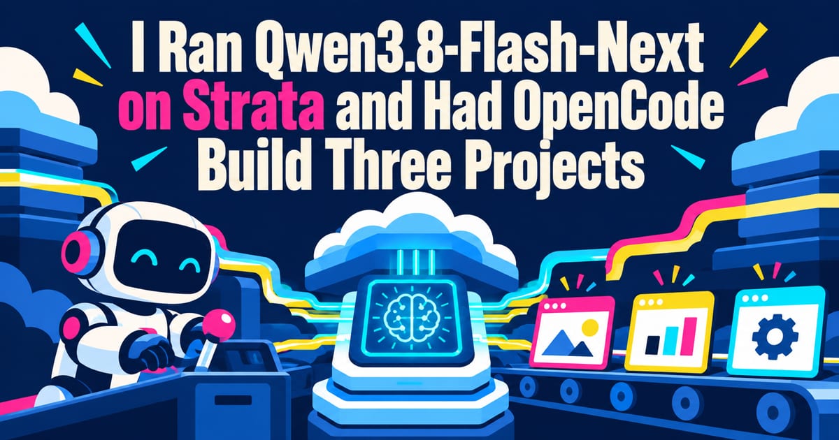 Pokrenuo sam Qwen3.8-Flash-Next na Strati i natjerao OpenCode da izradi tri projekta