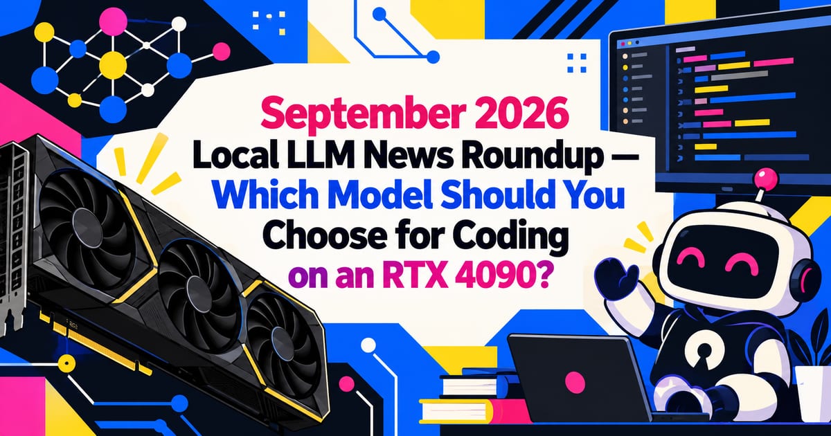 Pregled lokalnih LLM vijesti za rujan 2026. — Što odabrati za programiranje na RTX-u 4090?