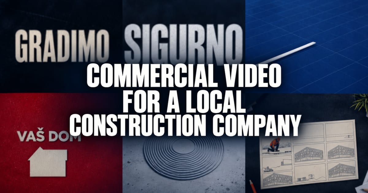Reklamni video u stilu lokalne građevinske tvrtke